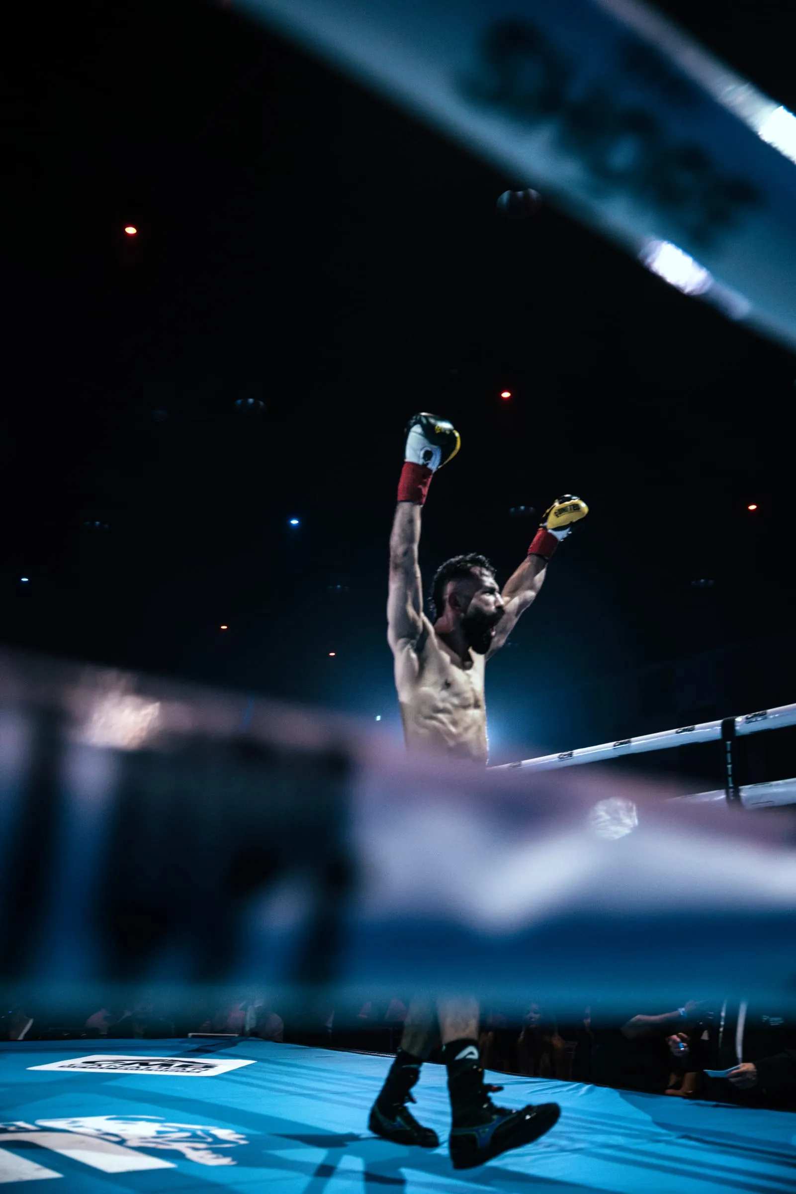Helmand celebrating a win in the ring